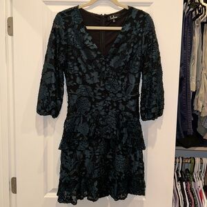 Velvet Ruffle Dress
